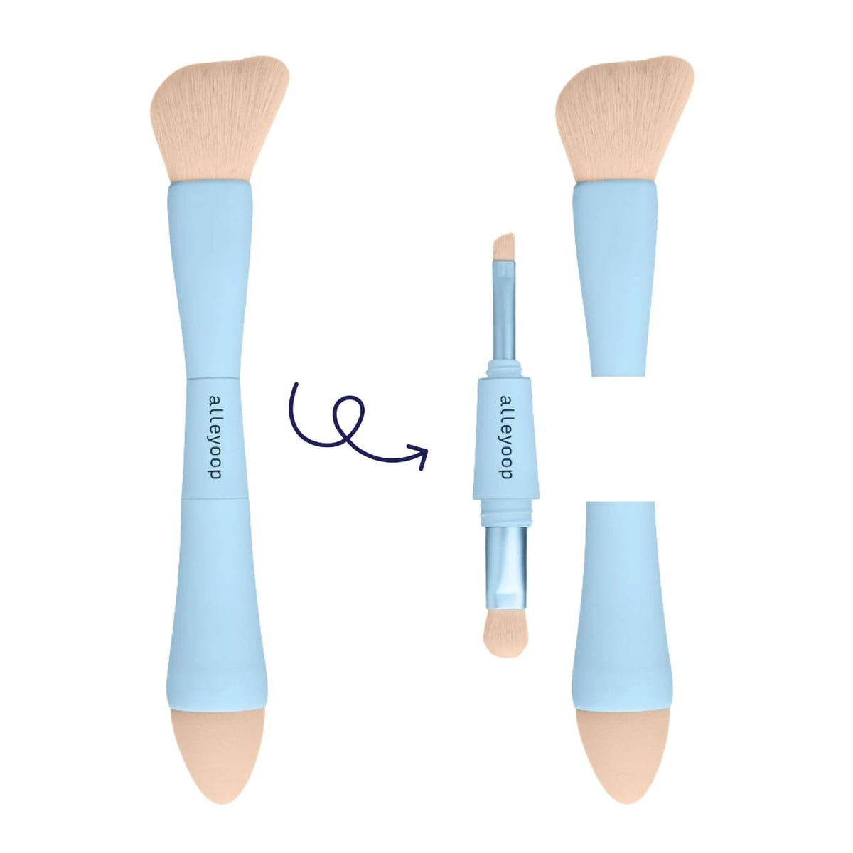 Salune 4-in-1 Travel Makeup Brush