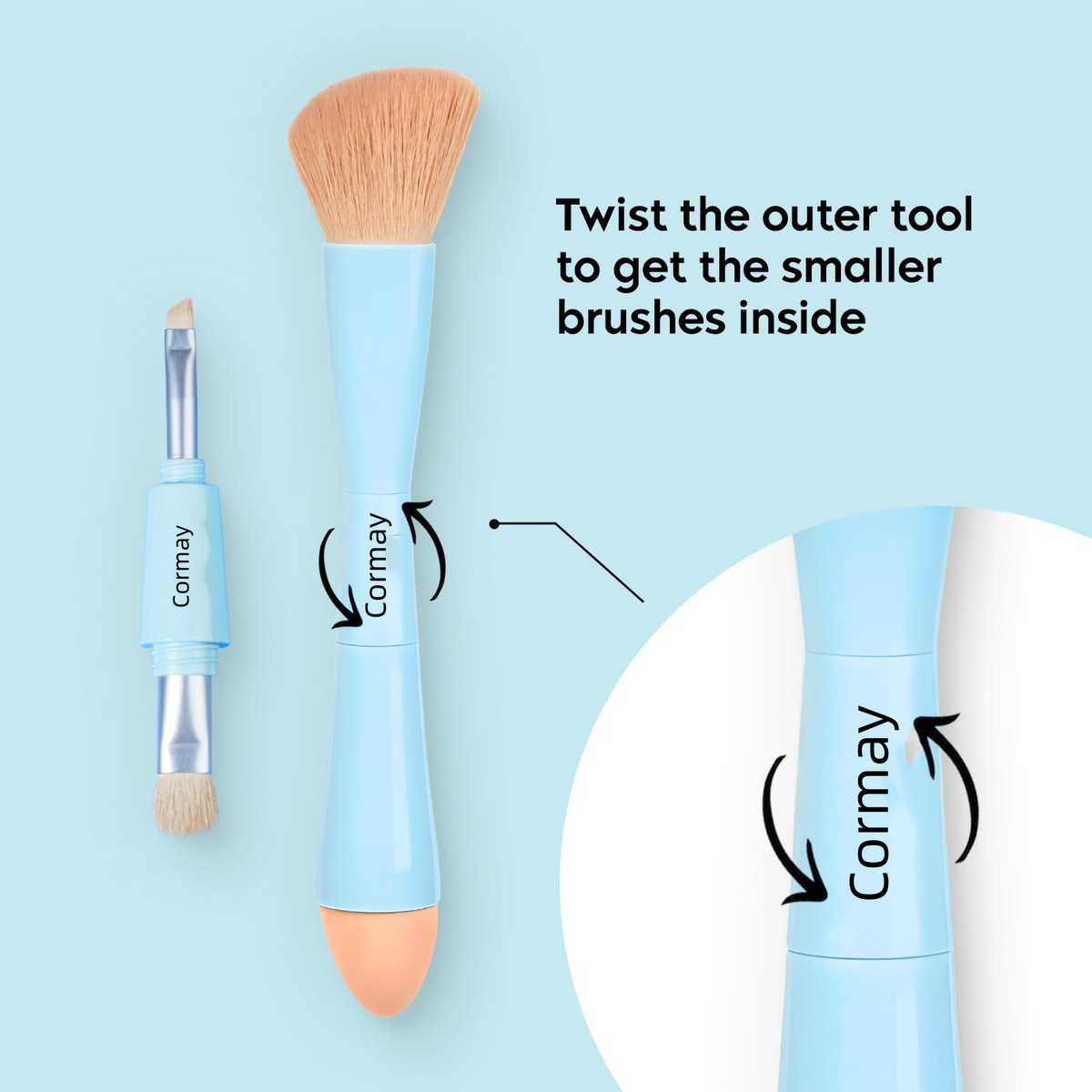 Salune 4-in-1 Travel Makeup Brush - view 5