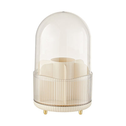 Salune covered makeup brush holder with clear dome