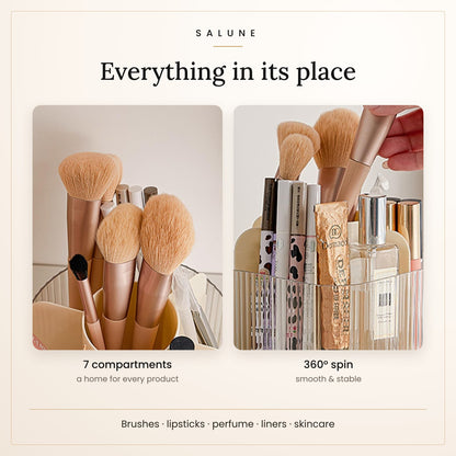Brush holder 7 compartments and 360 degree spinning base