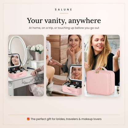 LED makeup bag used at home and on the go