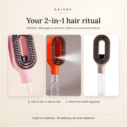 2-in-1 mist hair brush daily hair ritual